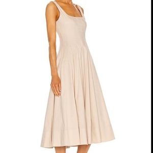 STAUD Wells Dress Biscotti
